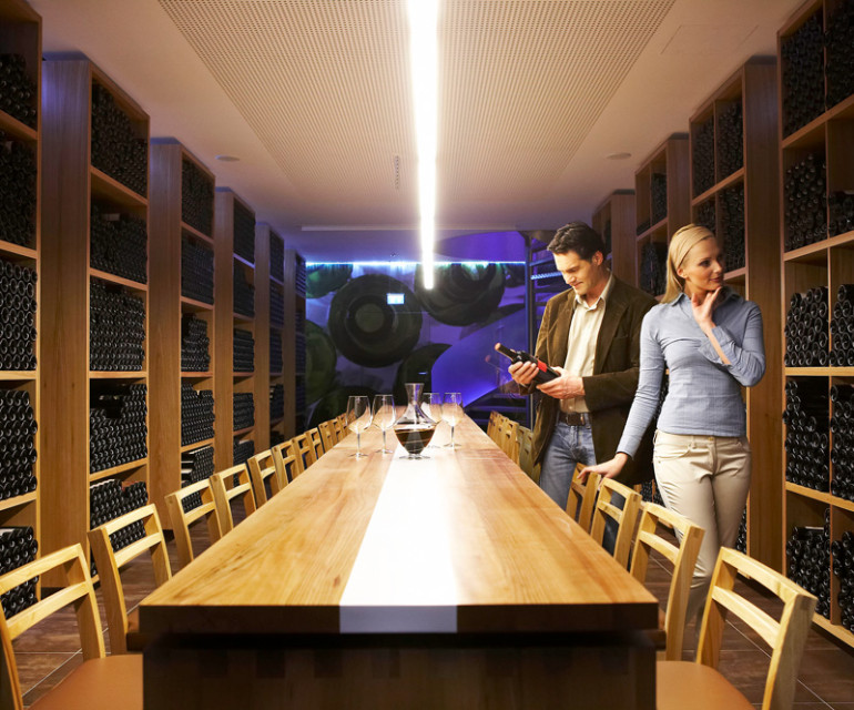 Ein Highlight: der Weinkeller der Alpenrose. © Leading Family Hotel & Resort Alpenrose